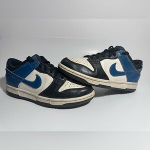 Nike Dunk Low 'Industrial Blue' Panda Black Sneakers, Size 5Y DH9765-104